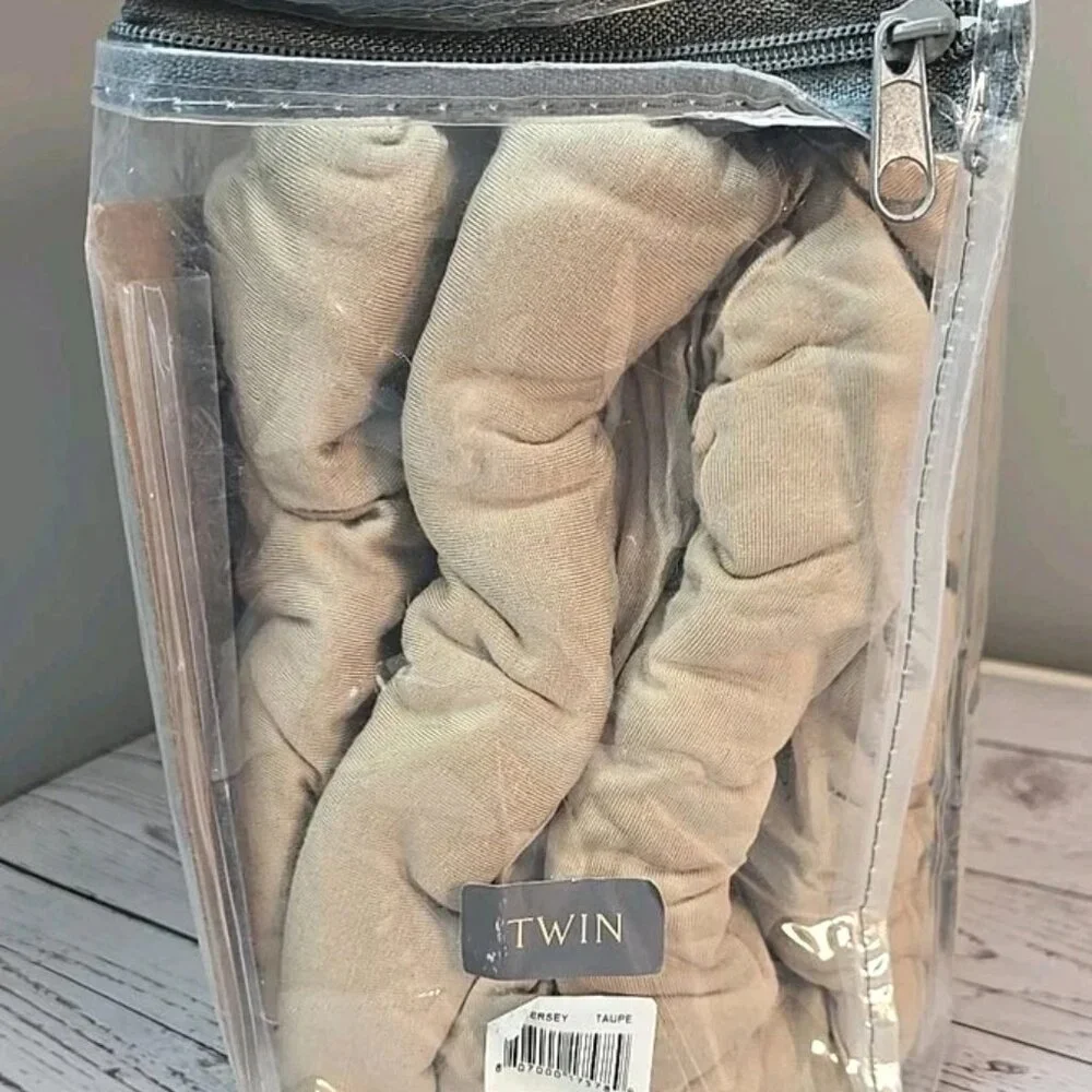 Pure Beech Jersey Knit Sheet Set TWIN 100% Modal Soft Bedding Beige Taupe NEW
